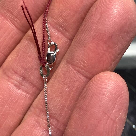 Rhodolite Garnet And Diamond White Gold Pendant - Picture 5 of 5